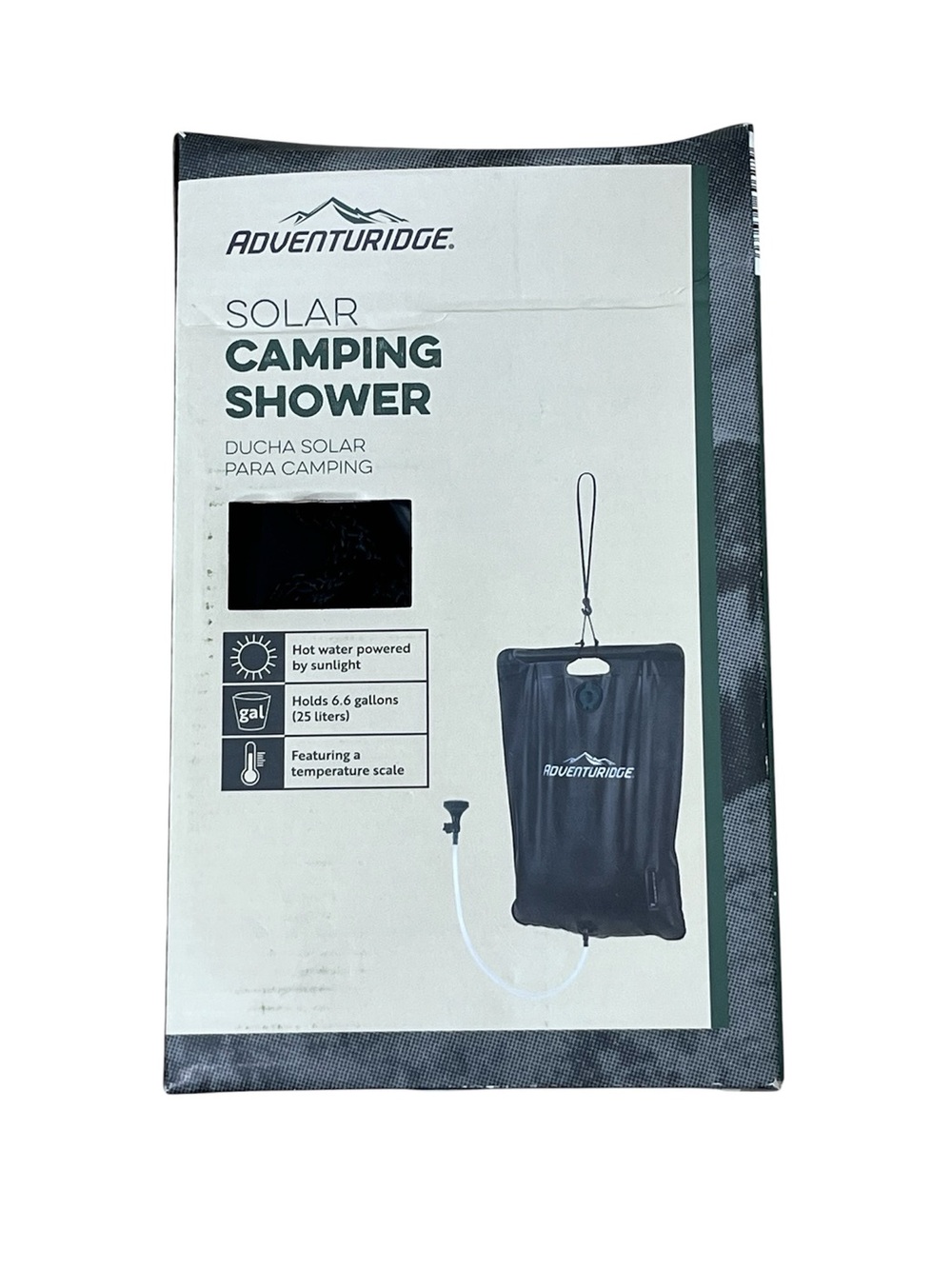 Adventuridge Black Solar Camping Shower - Portable Shower